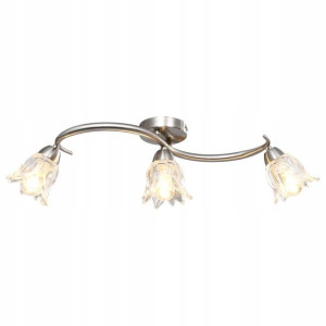 Lampa Sufitowa Falista Listwa ==== 3 Klosze Kwiaty