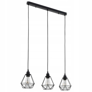 Lampa Wisząca Nad Stół Loft Druciana ==== Potrójna