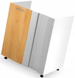 Szafka Pod Zlewozmywak = Narożna 80 Cm Dąb Miodowy