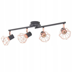 Lampa Sufitowa Industrialna Z Drucianymi Kloszami
