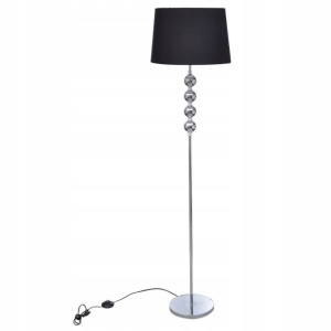 Okrągła Lampa Podłogowa Do Czytania Glamour Czarna