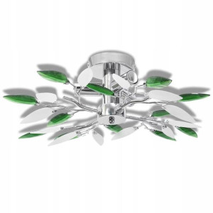 Lampa Sufitowa Do Sypialni Salonu Zielona = Listki