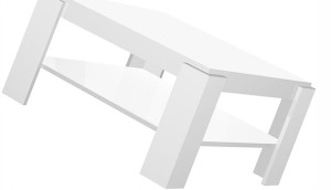 Biała Stylowa Ława Wysoki Połysk = Minimalistyczna