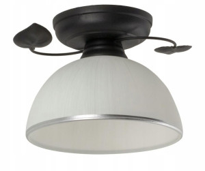 Lampa Sufitowa Szklana Do Salonu Styl Retro Czarna
