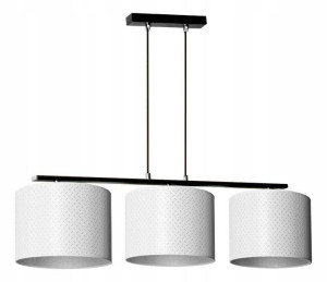 Lampa Wisząca Do Salonu Sypialni 3 Abażury = Biała