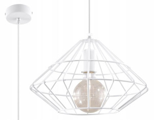 Lampa Wisząca Do Sypialni Loftowa Nowoczesna Biała