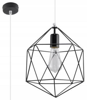 Kuchenna Lampa Wisząca Regulowana Długość = Czarna
