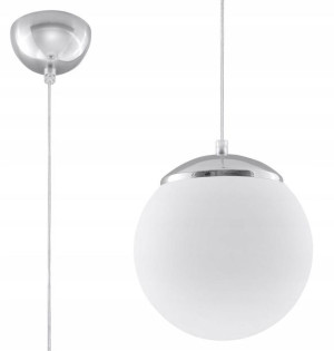 Lampa Wisząca Led W Kształcie Kuli = Mleczne Szkło