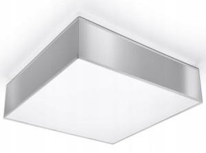 Plafon Led Kwadratowy Minimalistyczny Salon Szary