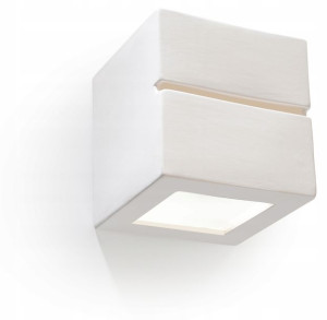 Kinkiet Ceramiczny Led Kostka Minimalistyczny Biel