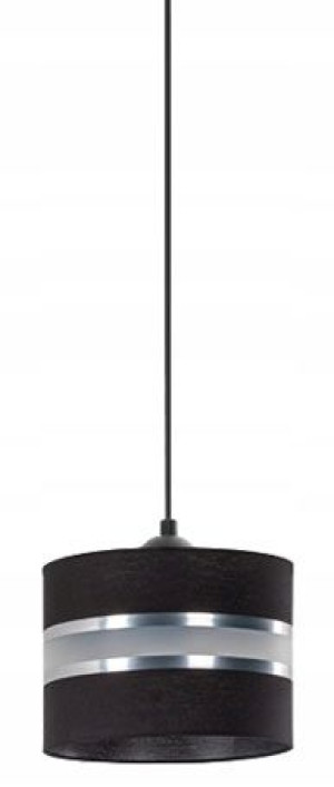 Lampa Wisząca Z Okrągłym Abażurem Nowoczesna Czerń