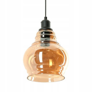 Lampa Ze Szklanym Bursztynowym Kloszem === Loftowa