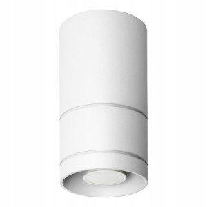 Okrągła Lampa Sufitowa Halogenowa Metalowa = Biała