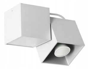 Regulowana Lampa Sufitowa Halogenowa Metalowa Biel