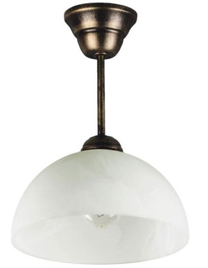Lampa Sufitowa Ze Szklanym Kloszem Zdobiona Wzorem