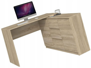Biurko Pod Laptopa Z Komodą Narożne Sonoma 120 Cm