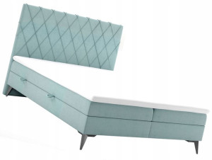 Łóżko Boxspring Dwuosobowe Z Pojemnikiem = 160x200