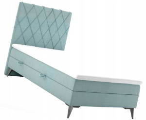 Pojedyncze Łóżko Boxspring Z Pojemnikiem == 90x200
