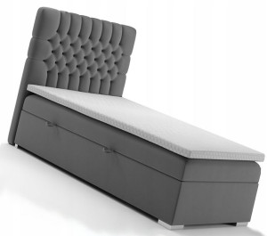 Pojedyncze Łóżko Boxspring Z Pojemnikiem == 90x200