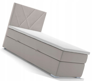 Pojedyncze Łóżko Boxspring Z Pojemnikiem == 90x200