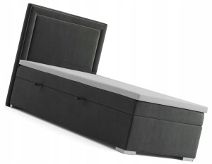 Łóżko Pojedyncze Boxspring Z Pojemnikiem == 90x200