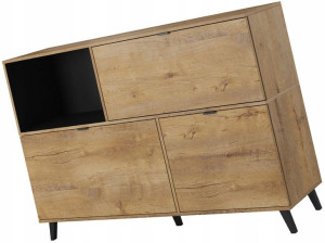 Komoda Do Salonu Nowoczesna 150 Cm Dąb Lefkas Loft