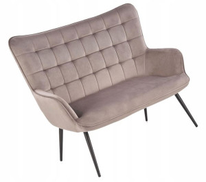 Sofa Wypoczynkowa Pikowana Industrialna Popielata