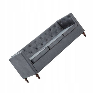 Trzyosobowa Sofa W Stylu Chesterfield ====== Szara