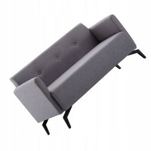 Stylowa Dwuosobowa Sofa Tapicerowana == Jasnoszara
