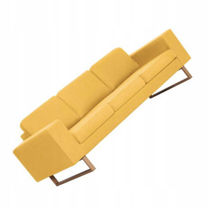 Elegancka Trzyosobowa Sofa Tapicerowana ==== Żółta