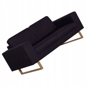 Elegancka Dwuosobowa Sofa Tapicerowana ==== Czarna
