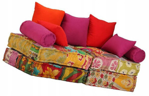 Modna = Eklektyczna Sofa Patchworkowa == 2-osobowa