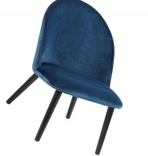 =modernistyczny Fotel Welurowy Niebieski Do Salonu