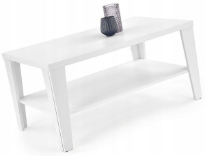 Ława Biała == Z Półką Minimalistyczna Salon 110x65