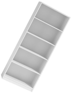 Regał == 5 Półek Salon Na Książki Ubrania == Biały