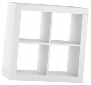 Minimalistyczny Regał = 4 Półki Biuro Salon Biały