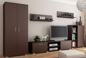 Meblościanka Wenge = Zestaw Mebli Pod Tv Telewizor