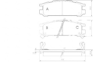 Klocki Hamulcowe Subaru Impreza 92-00 Tył A.b.s.