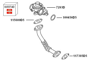 Zawór Egr Vw 1,9tdi Wahler