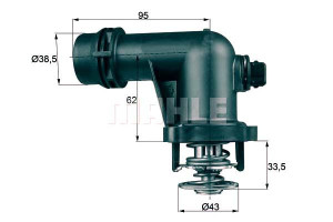 Termostat Bmw 105c E46 1,6 1,8 Mahle