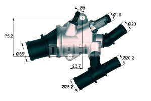 Termostat Fiat 88c 1,9jtd Mahle