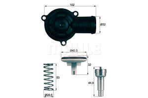 Termostat Renault 87c 1,6dci 2,0dci 09- Mahle