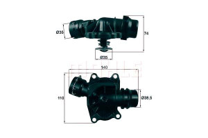Termostat Bmw 88c E39 46 2,5d 3,0d Mahle