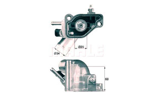 Termostat Opel 92c Vectra B Mahle