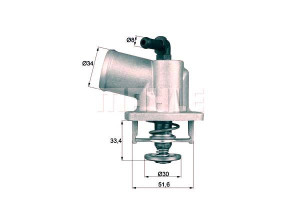 Termostat Opel 92c 1,4-1,6 16v Mahle