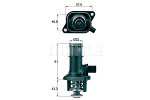 Termostat Vw 105c Golfiv A3 Mahle