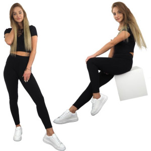 Legginsy Damskie 1szt. Xy 7234 Czarny L/xl