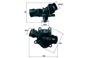 Termostat Bmw 88c M47 57 Mahle