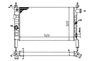 Chłodnica Opel Astra F 10/91-03/9 Depo