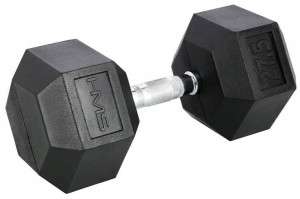 HMS Ciężarek Hantla Hexagonalna Gumowana 27,5 kg